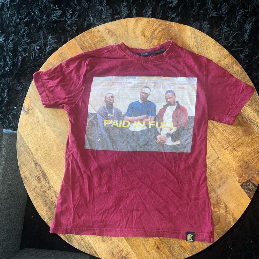 Paid in Full Movie Graphic Tee by Cryptic | Maroon Graphic Tee